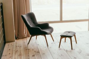 Bright room with a wooden floor